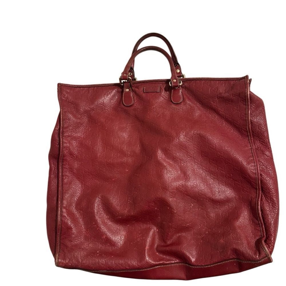 Spacious Red Tote Bag With Structured Design - image 2
